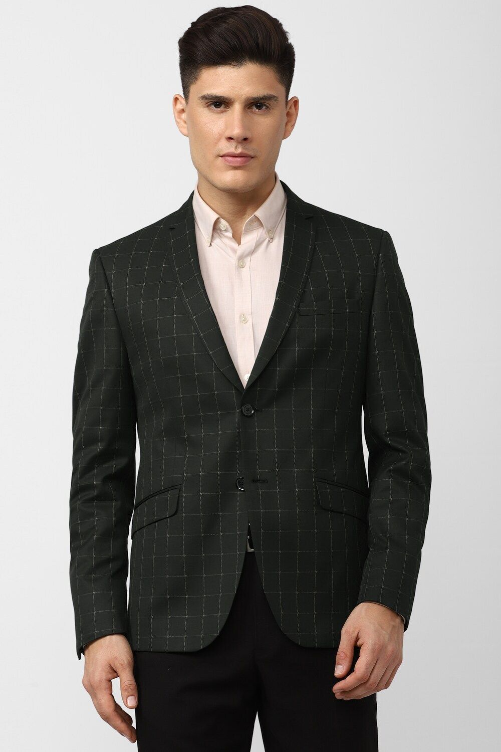 van heusen Men Checkered Single Breasted Formal Blazer-picture-16