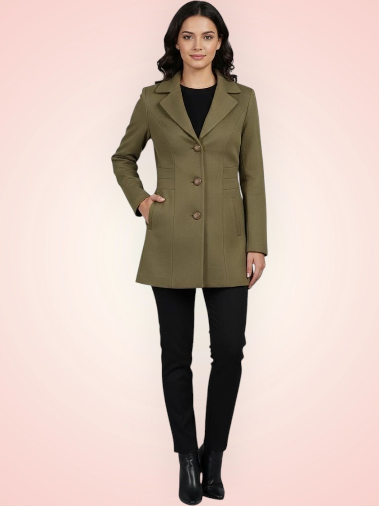 pepzo Women Solid Double Breasted Casual Blazer-picture-16