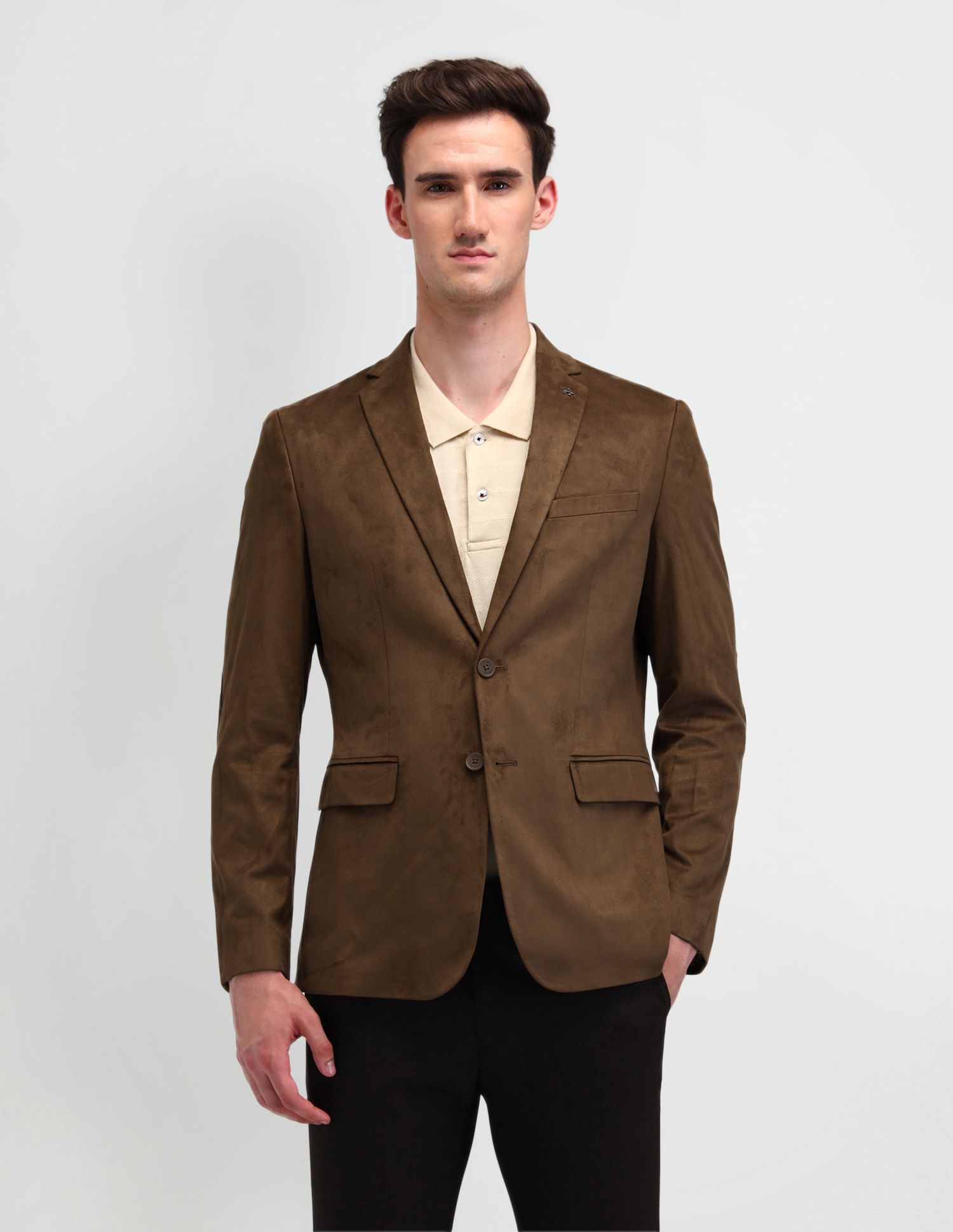 arrow Men Solid Single Breasted Formal Blazer-picture-24