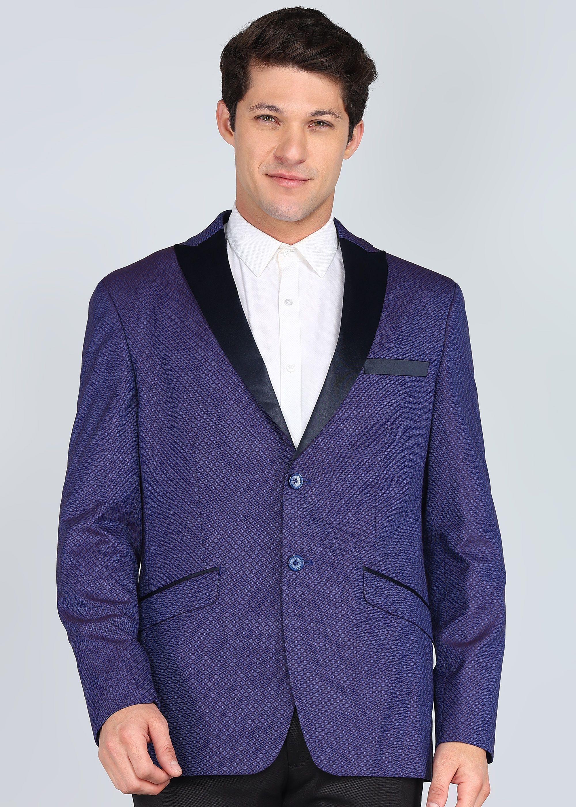 peter england Men Striped Tuxedo Style Formal Blazer-picture-33