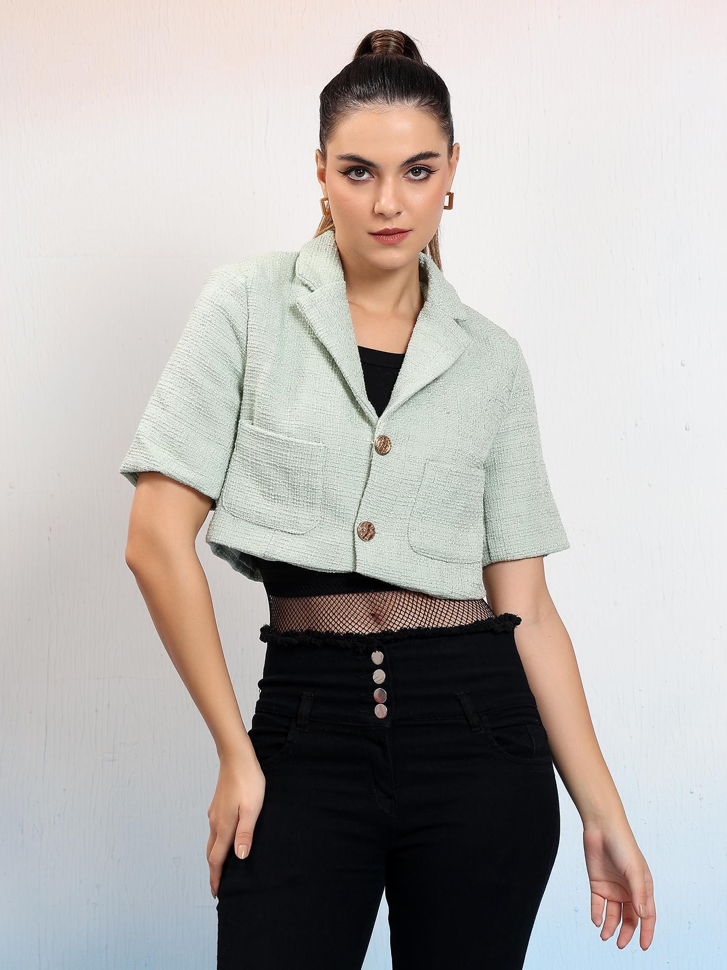 kotty Women Solid Single Breasted Casual Blazer-picture-25