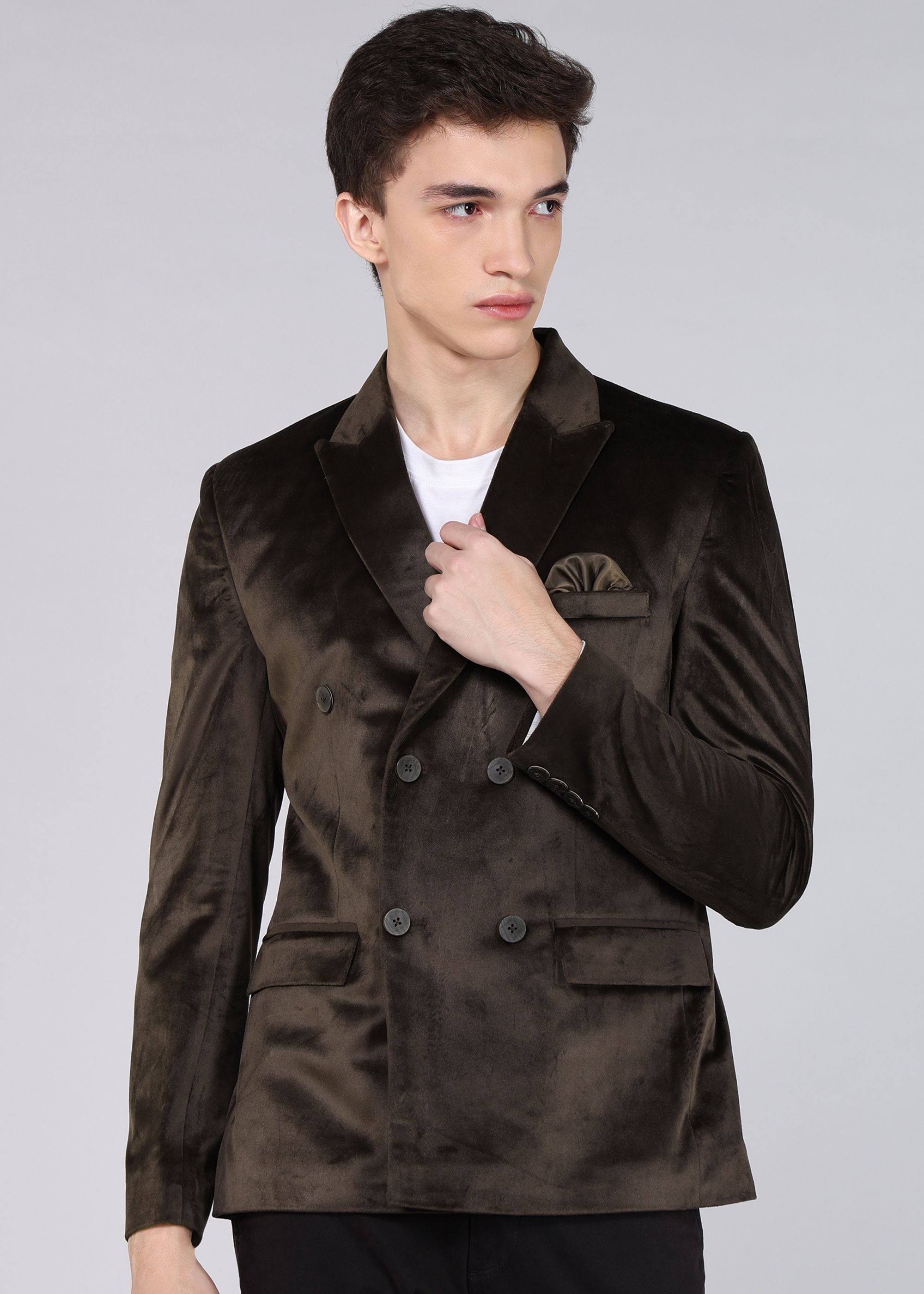 killer Men Solid Double Breasted Casual Blazer-picture-20