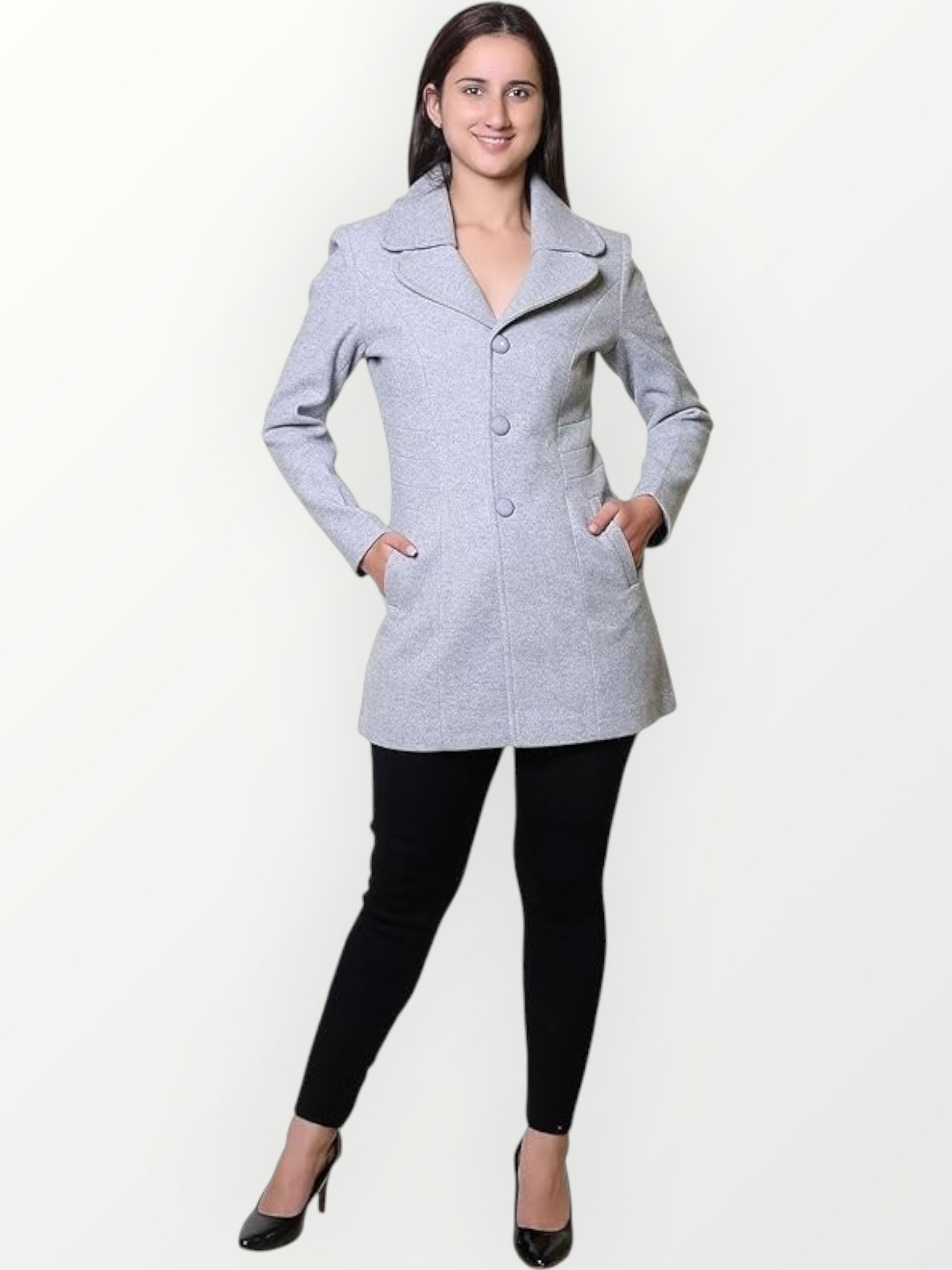 troo blue Women Solid Double Breasted Casual Blazer-picture-40