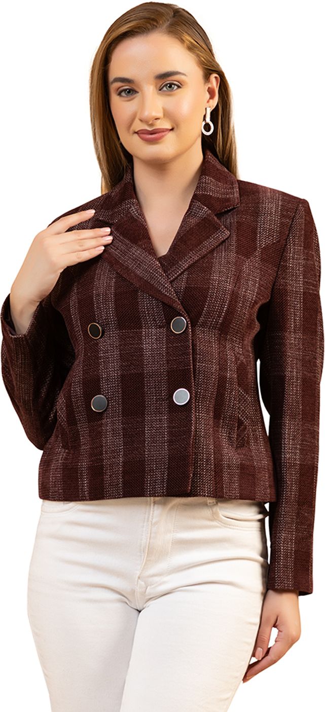 twenty me Women Checkered Single Breasted Casual Blazer-picture-38