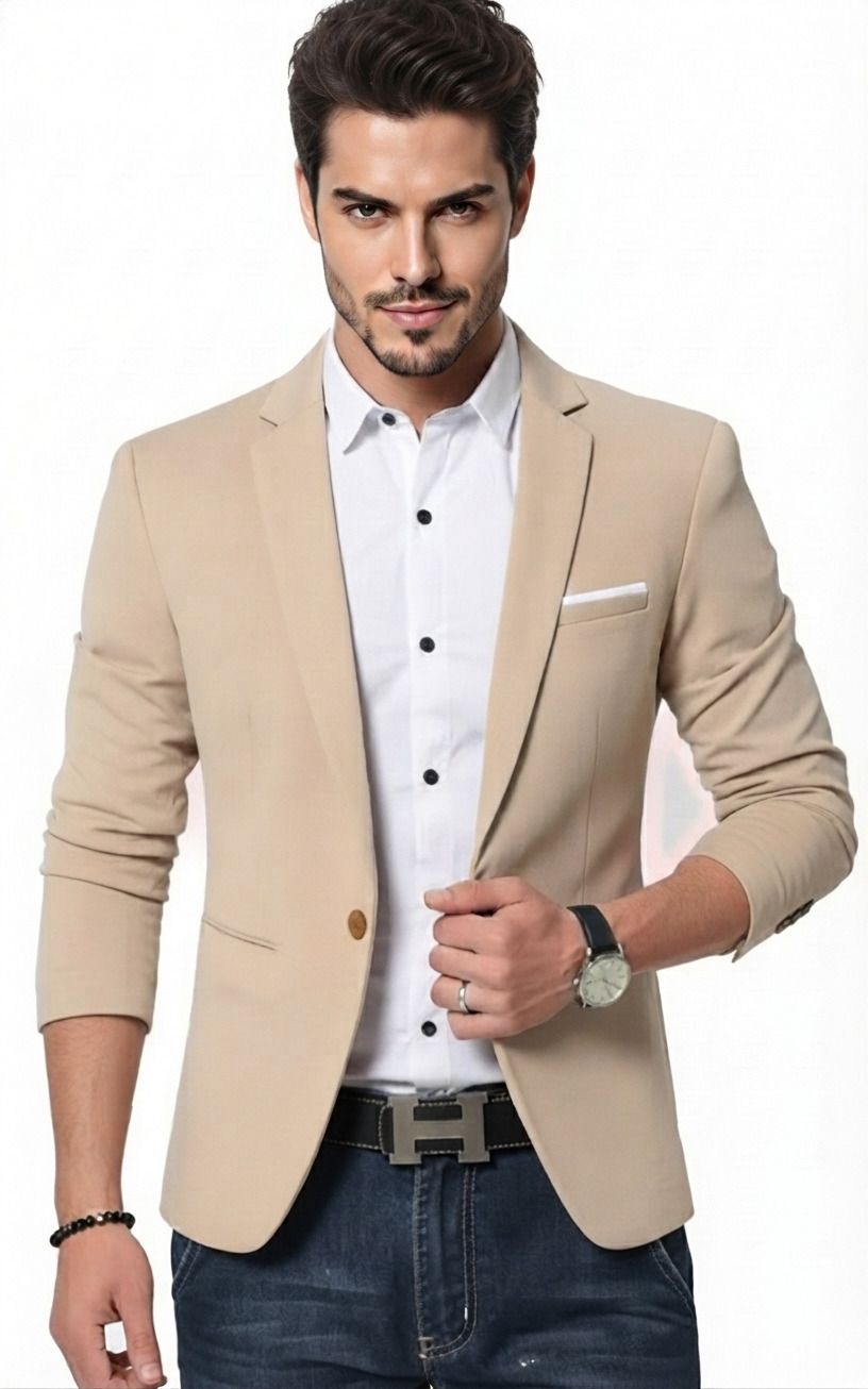 darbar in Men Solid Single Breasted Casual, Formal, Festive & Wedding, Party Blazer-picture-32