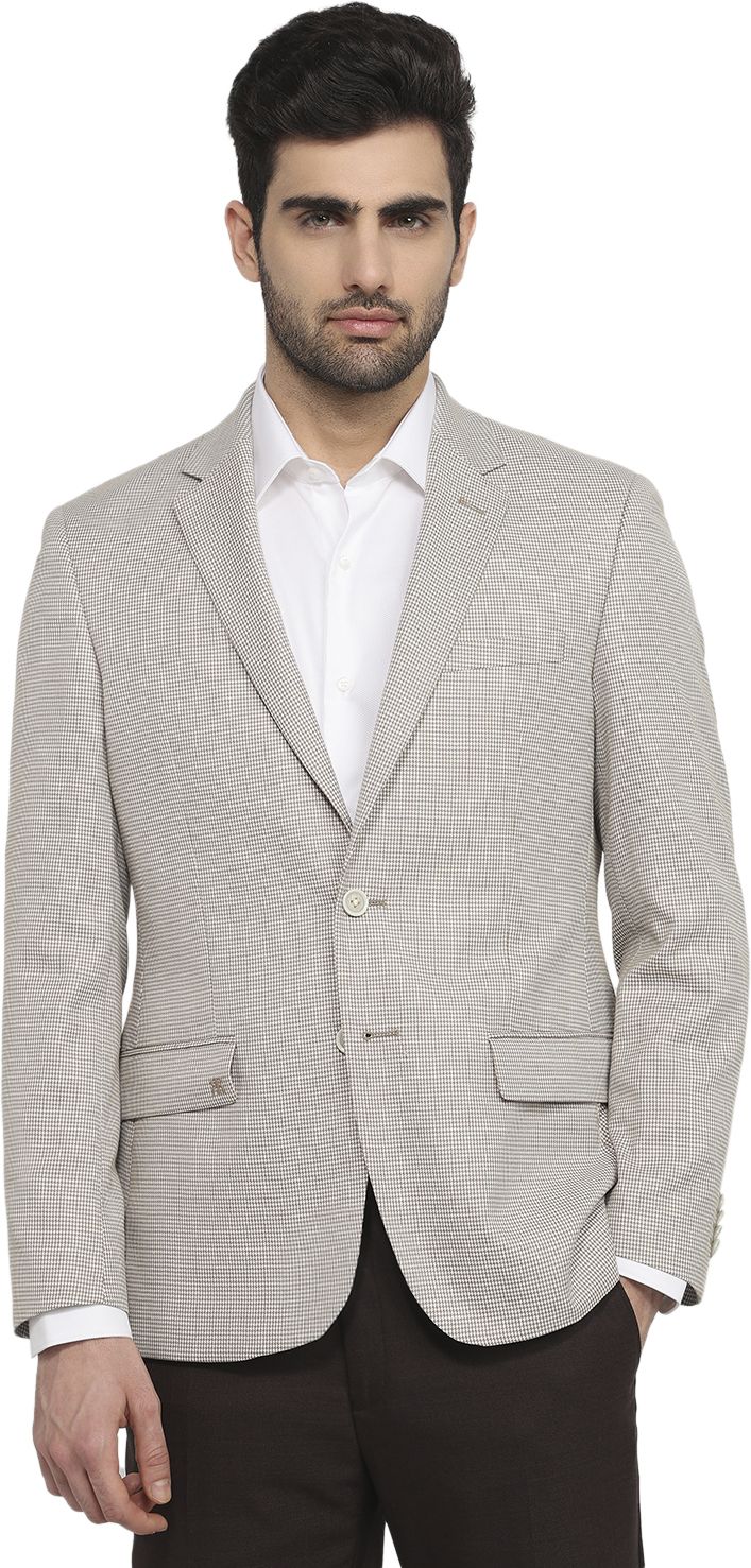 raymond Men Checkered Single Breasted Formal Blazer-picture-20