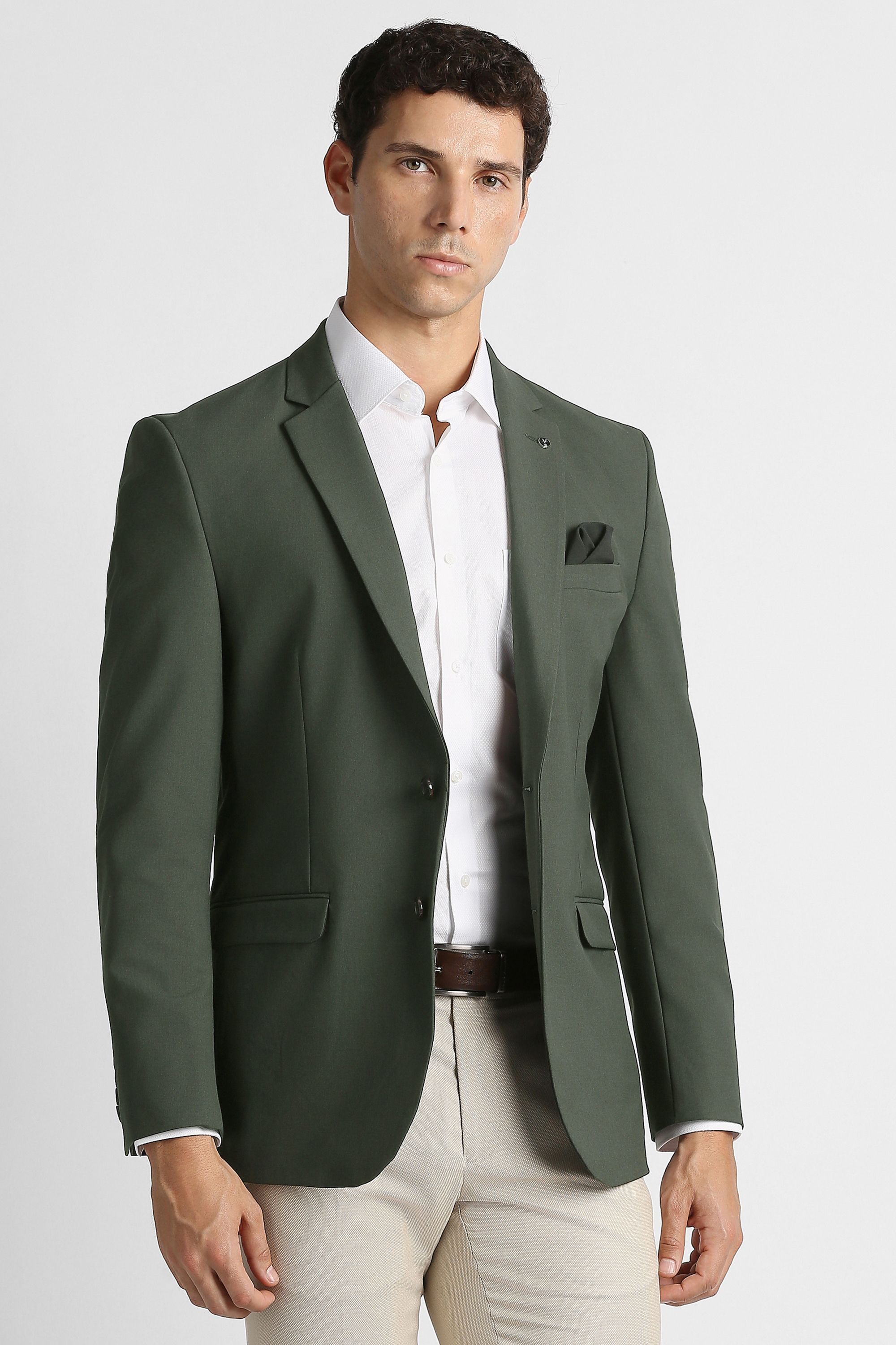 van heusen Men Solid Single Breasted Formal Blazer-picture-27