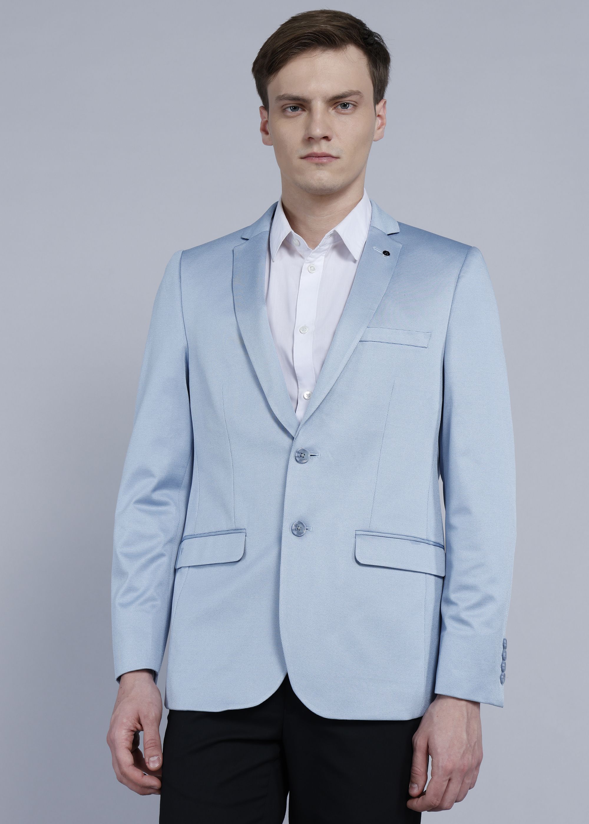 van heusen Men Self Design Single Breasted Formal Blazer-picture-13