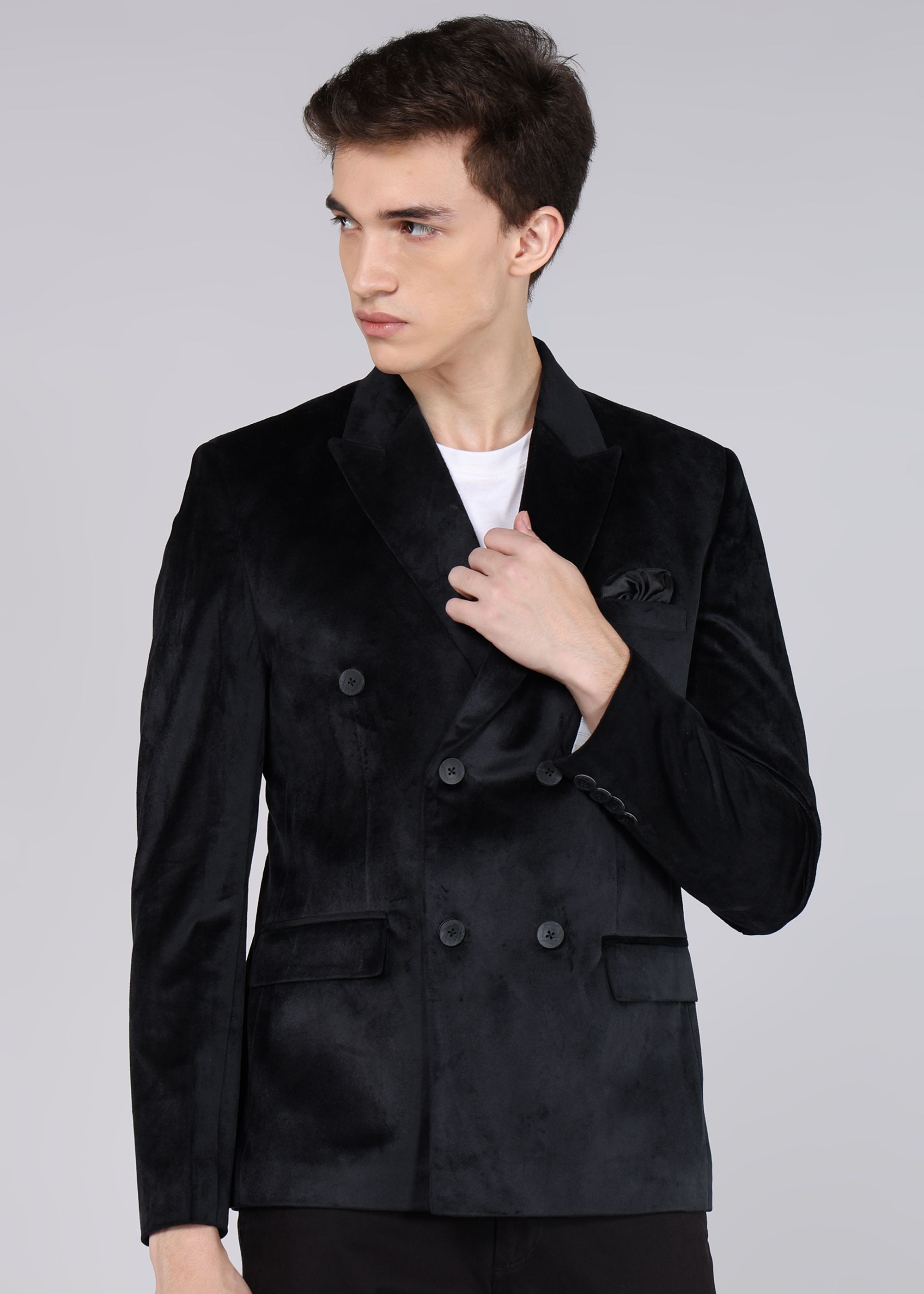 killer Men Solid Double Breasted Casual Blazer-picture-12