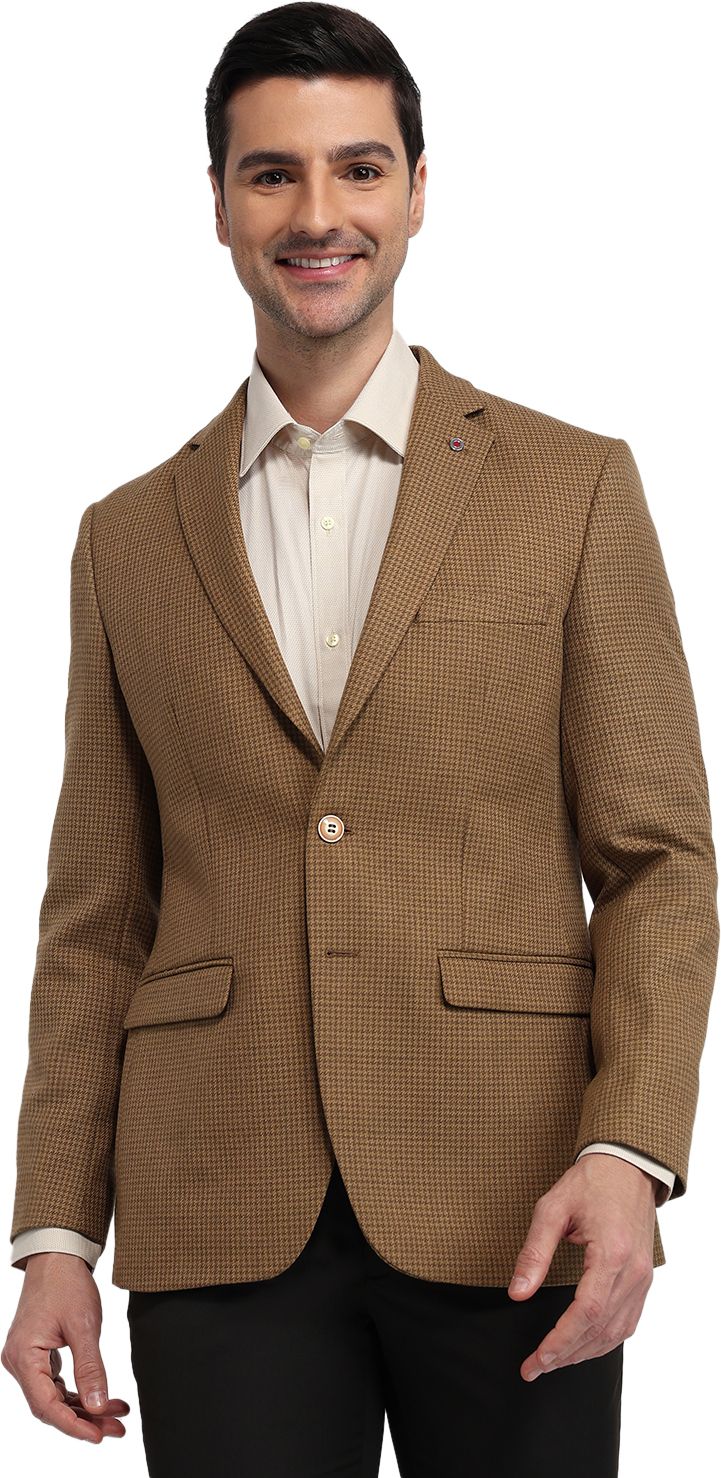 raymond Men Houndstooth Single Breasted Formal Blazer-picture-41