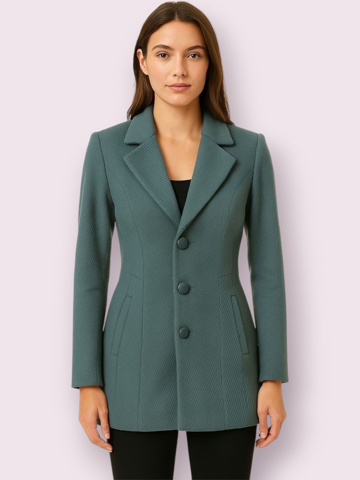 pepzo Women Solid Double Breasted Casual Blazer-picture-14