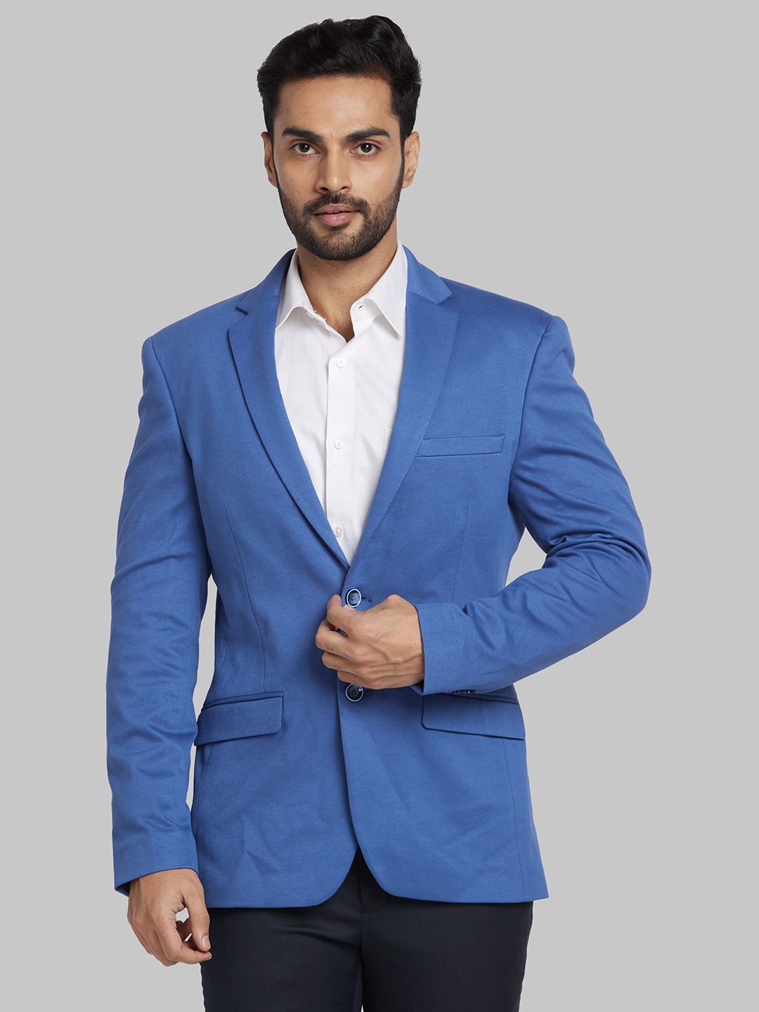 Men Solid Single Breasted Formal Blazer