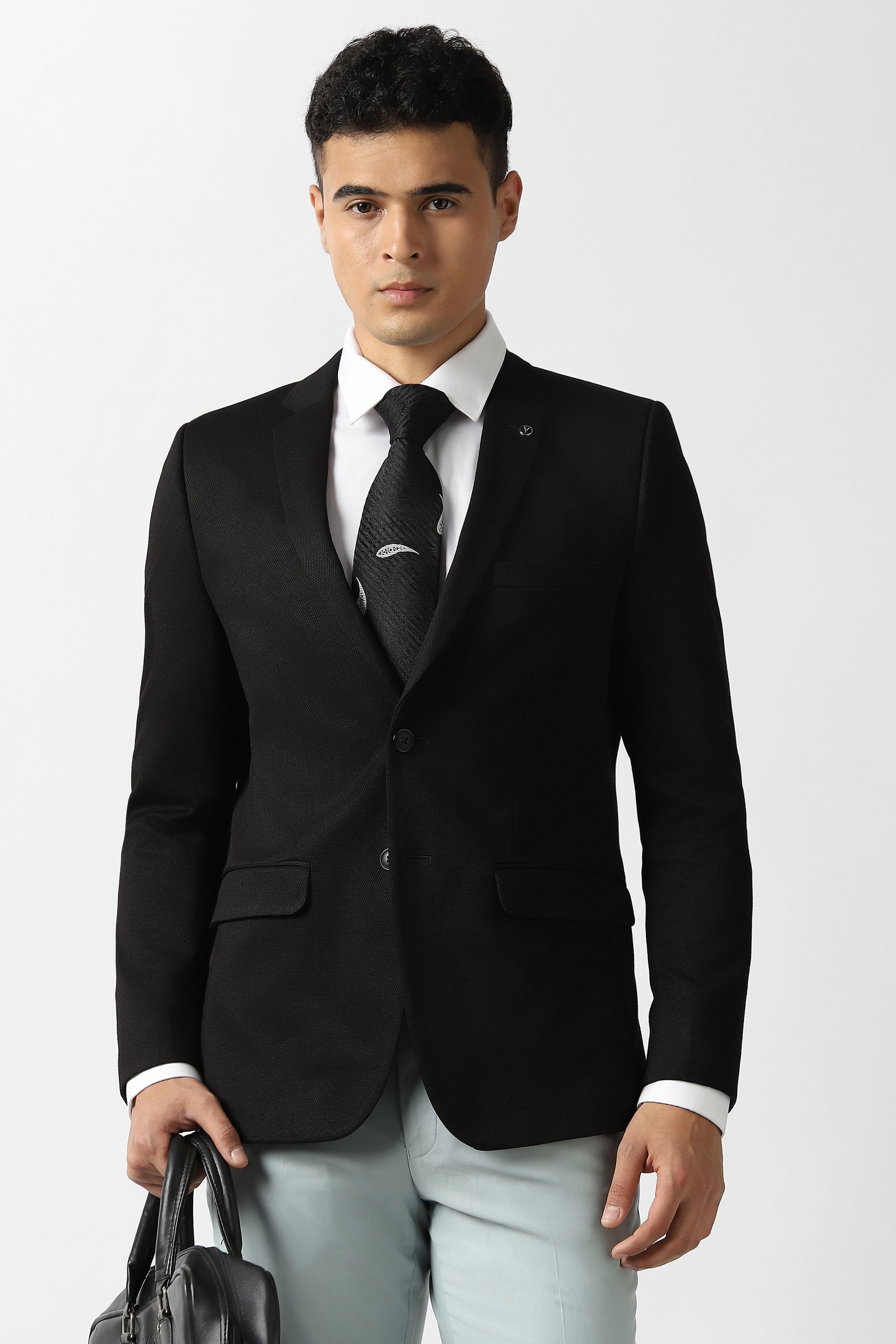 van heusen Men Self Design Single Breasted Formal Blazer-picture-15