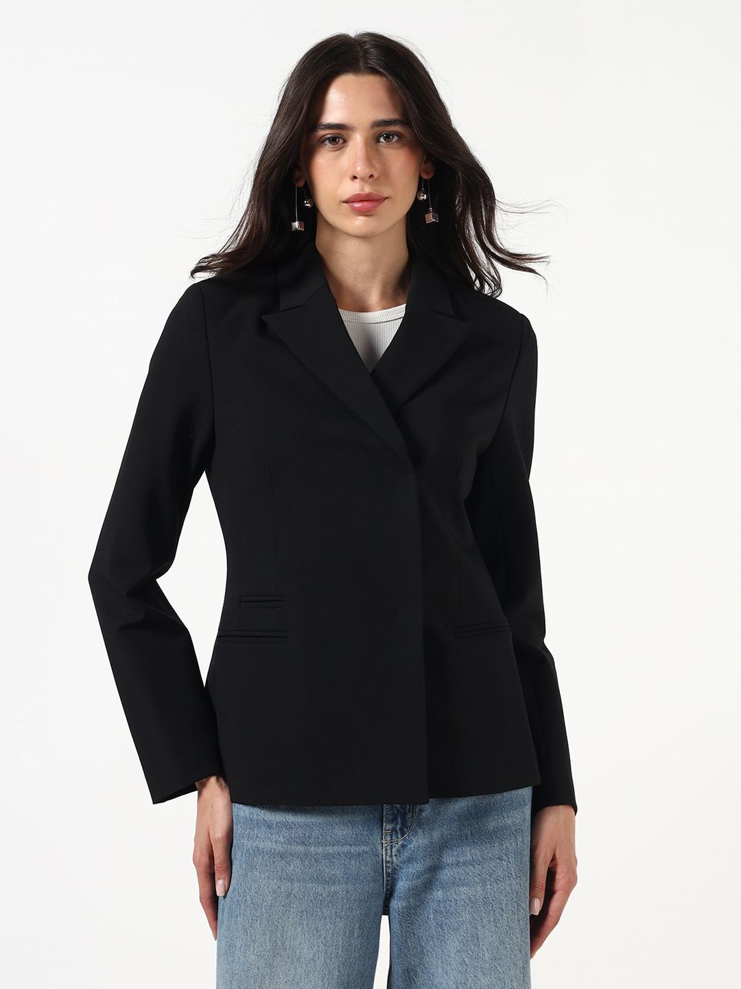 guess Women Solid Single Breasted Casual Blazer-picture-43