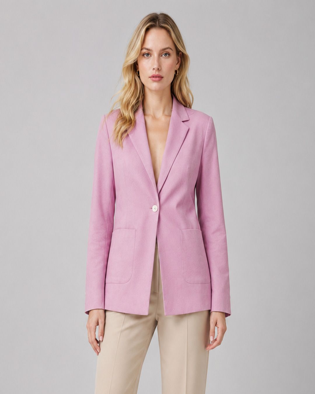 tinz Women Solid Mandarin Casual Blazer-picture-11