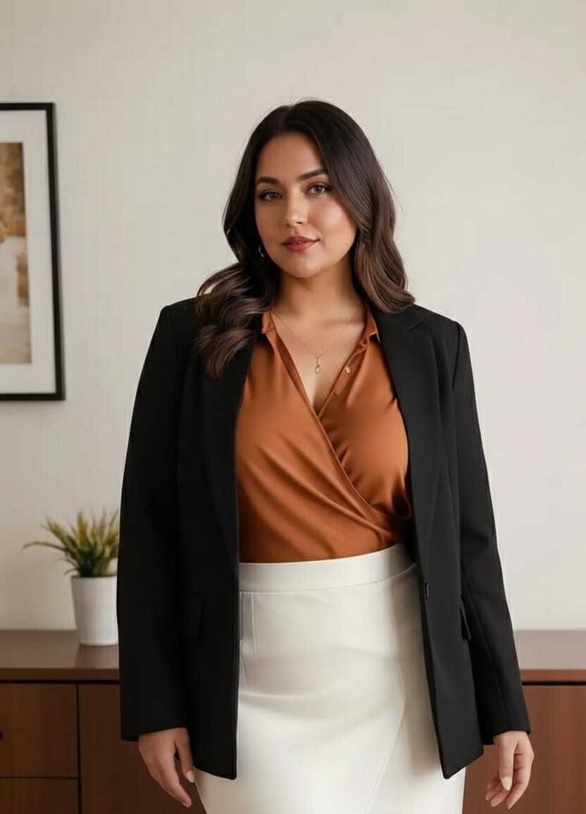 Women Solid Single Breasted Casual Blazer