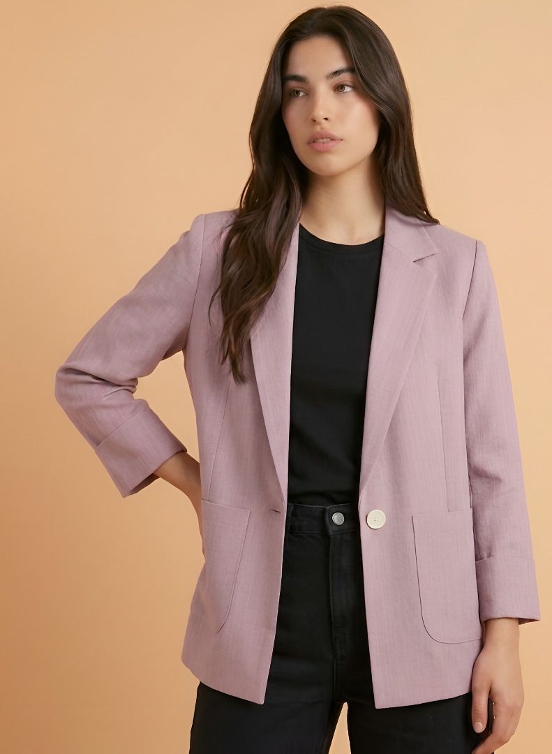 cadmon Women Solid Single Breasted Casual Blazer-picture-22