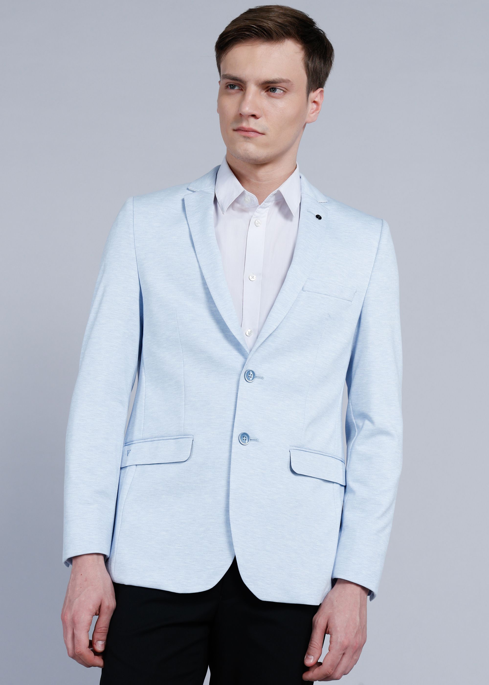van heusen Men Solid Single Breasted Formal Blazer-picture-19