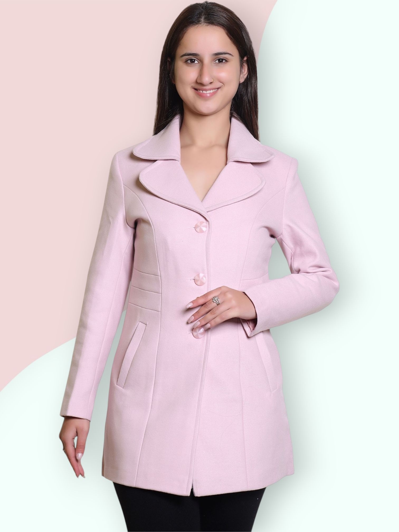 peeppzzoo Women Solid Double Breasted Casual Blazer-picture-20