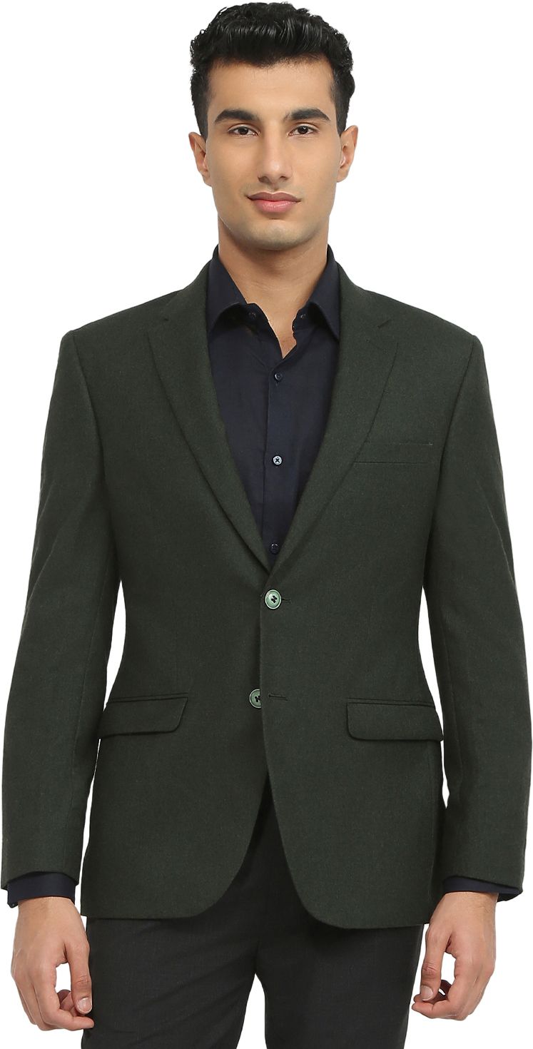 raymond Men Solid Single Breasted Casual Blazer-picture-23