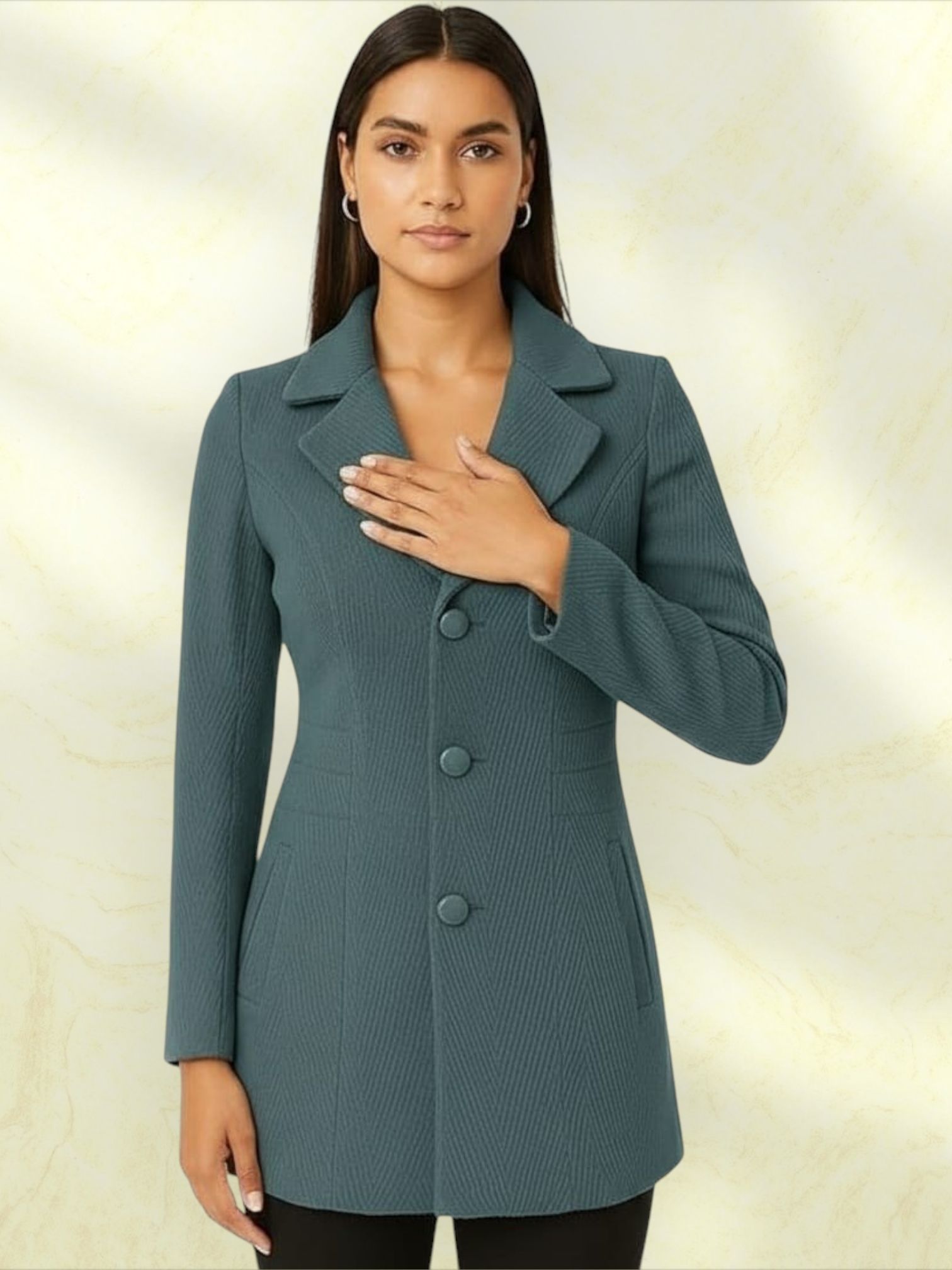 pepzoo Women Solid Double Breasted Casual Blazer-picture-26