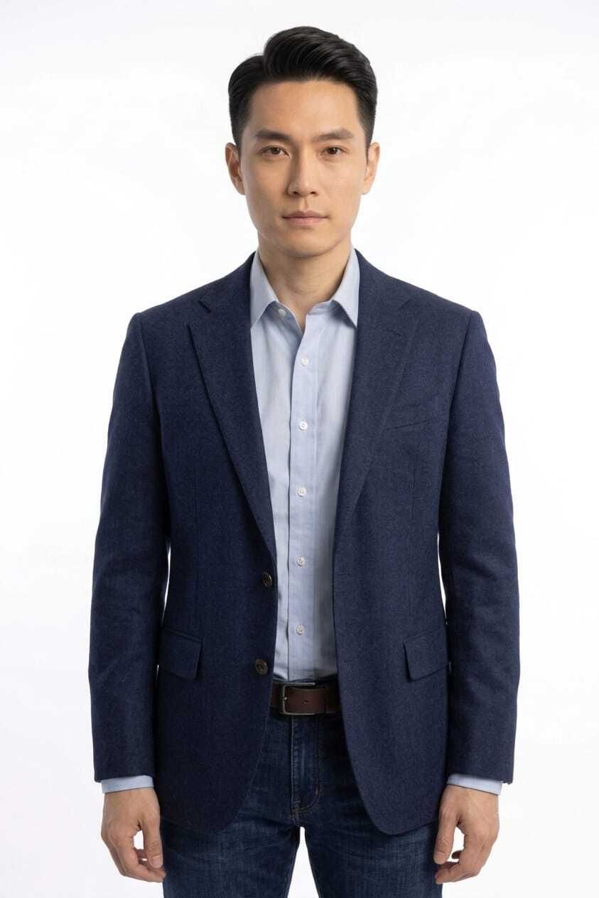 mensklub Men Woven, Self Design, Solid Single Breasted Casual, Formal Blazer-picture-16