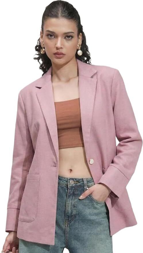 akme fab Women Solid Single Breasted Casual Blazer-picture-30
