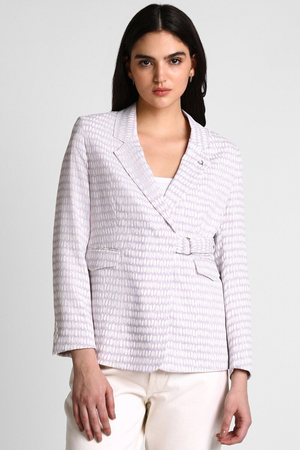 allen solly Women Printed Single Breasted Casual Blazer-picture-16