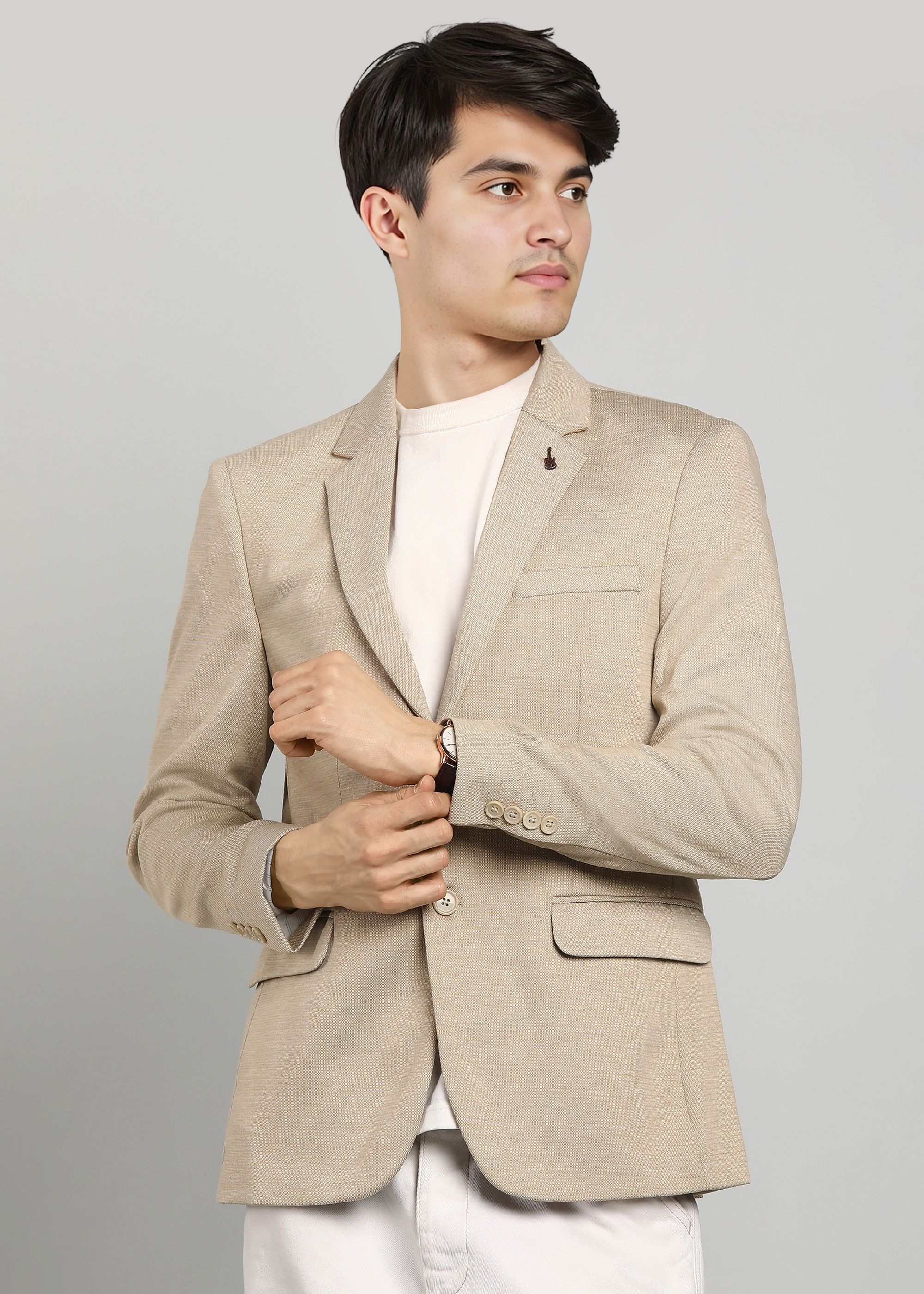 killer Men Solid Single Breasted Casual Blazer-picture-14