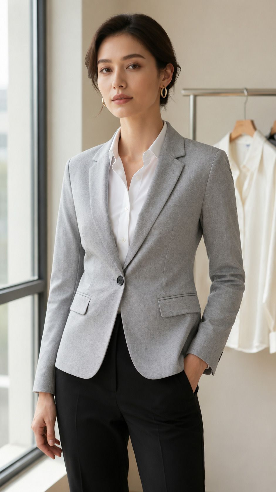 bhavya exports Women Solid Double Breasted Casual Blazer-picture-22