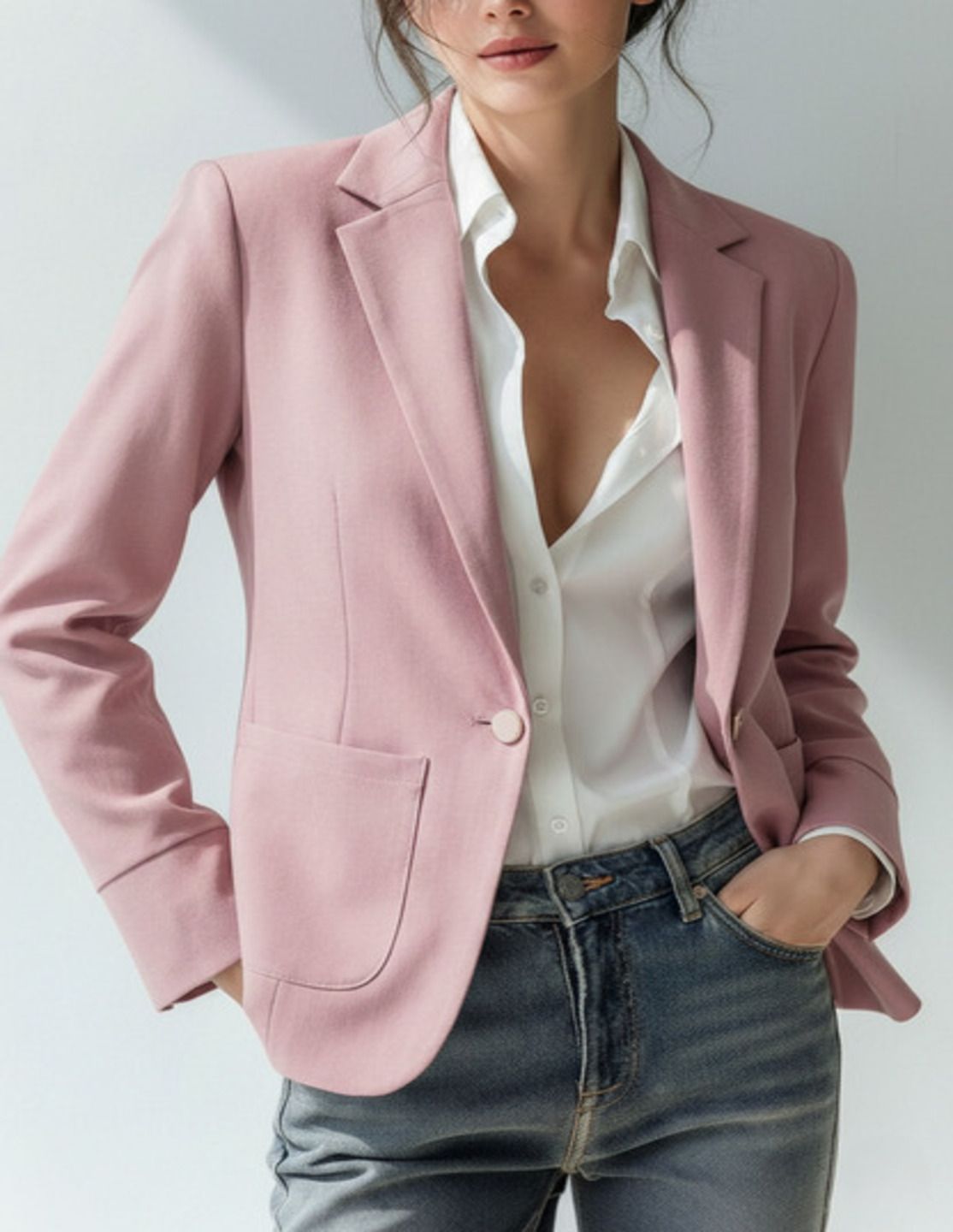 perfect productions Women Solid Single Breasted Formal Blazer-picture-10