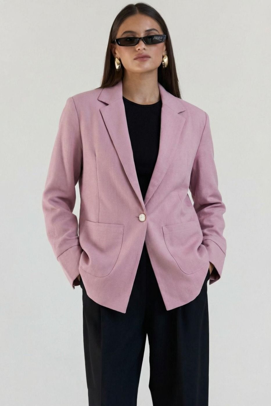 rajenderani Women Solid Single Breasted Formal Blazer-picture-11