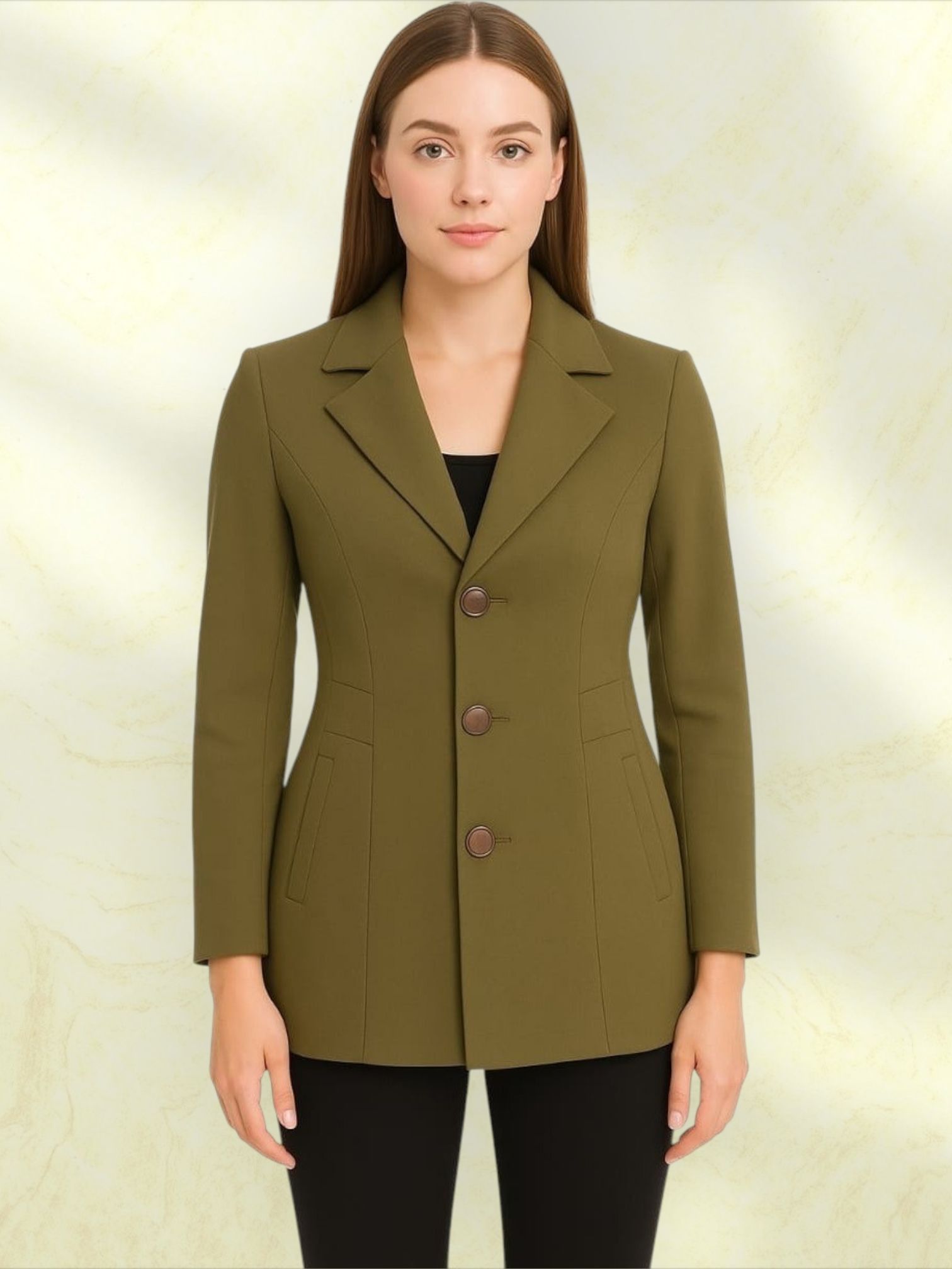 pepzo Women Solid Double Breasted Casual Blazer-picture-14