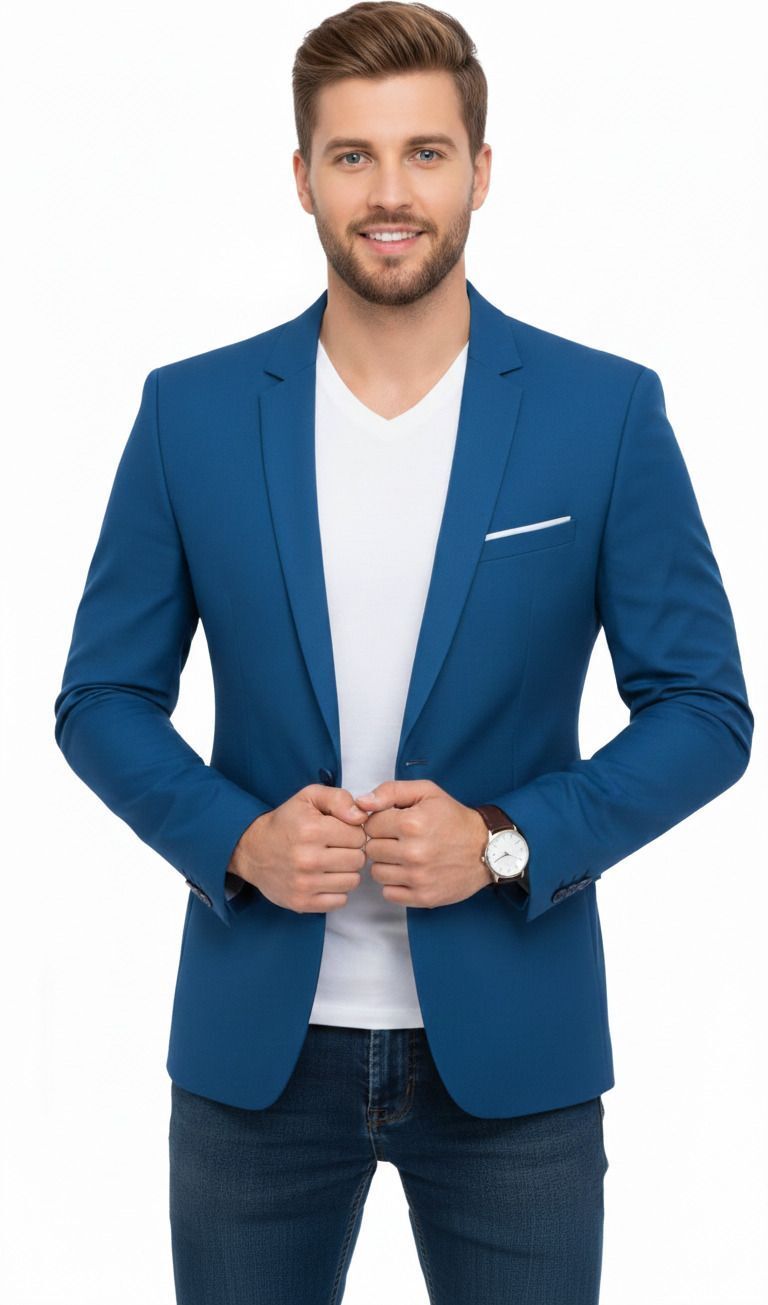 Men Solid Single Breasted Casual, Formal, Festive & Wedding, Party Blazer-image-44