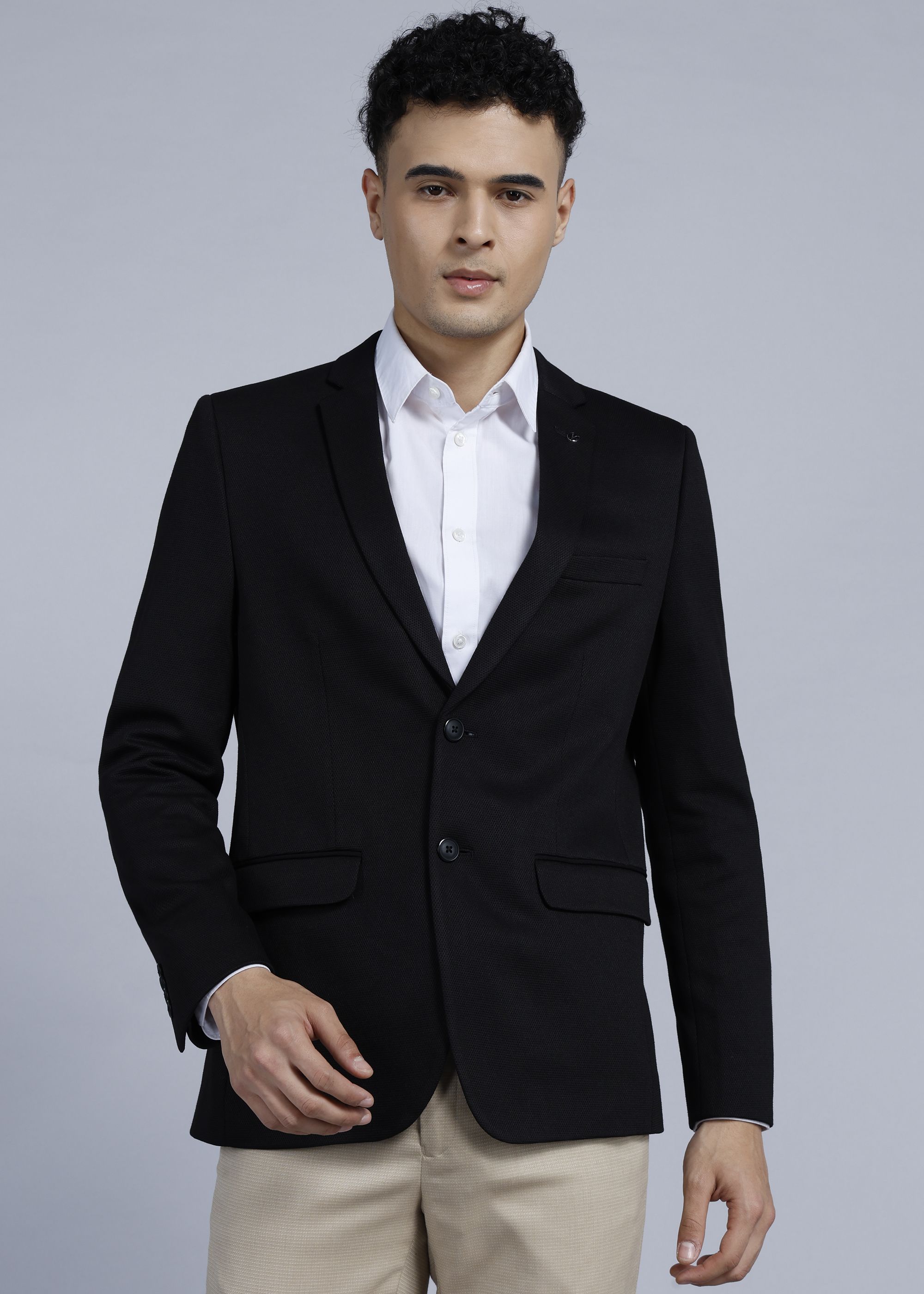 van heusen Men Self Design Single Breasted Formal Blazer-picture-41