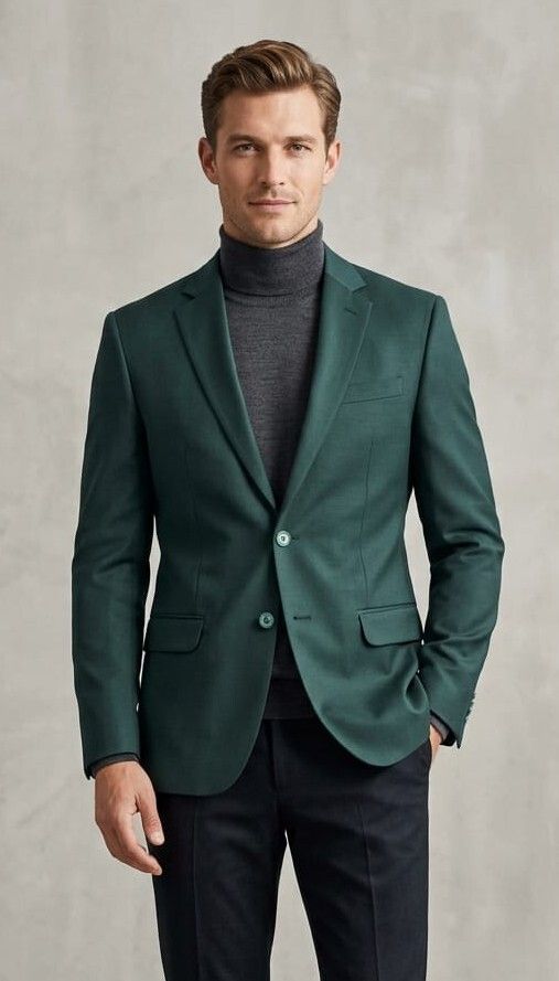 asthetic Men Solid Single Breasted Party, Festive, Formal, Wedding, Casual Blazer-picture-26