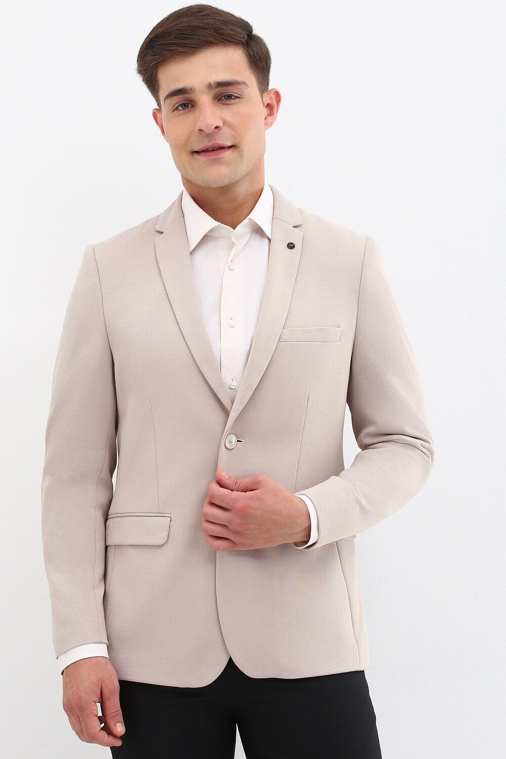 allen solly Men Solid Single Breasted Formal Blazer-picture-11