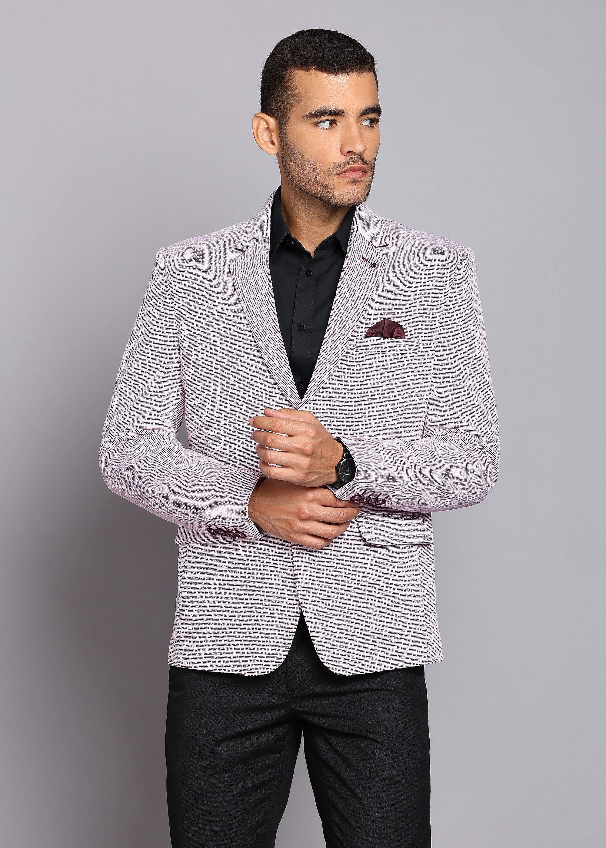 killer Men Printed Single Breasted Casual Blazer-picture-37