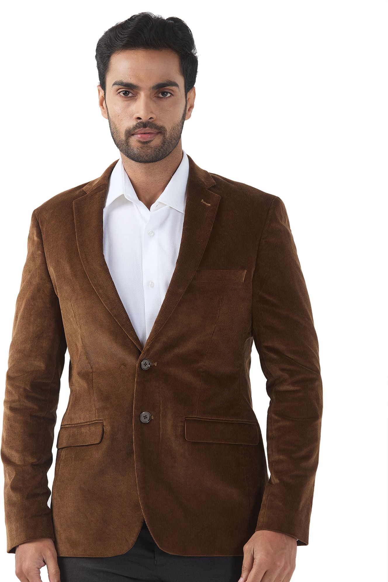 Men Self Design Single Breasted Formal Blazer-image-19