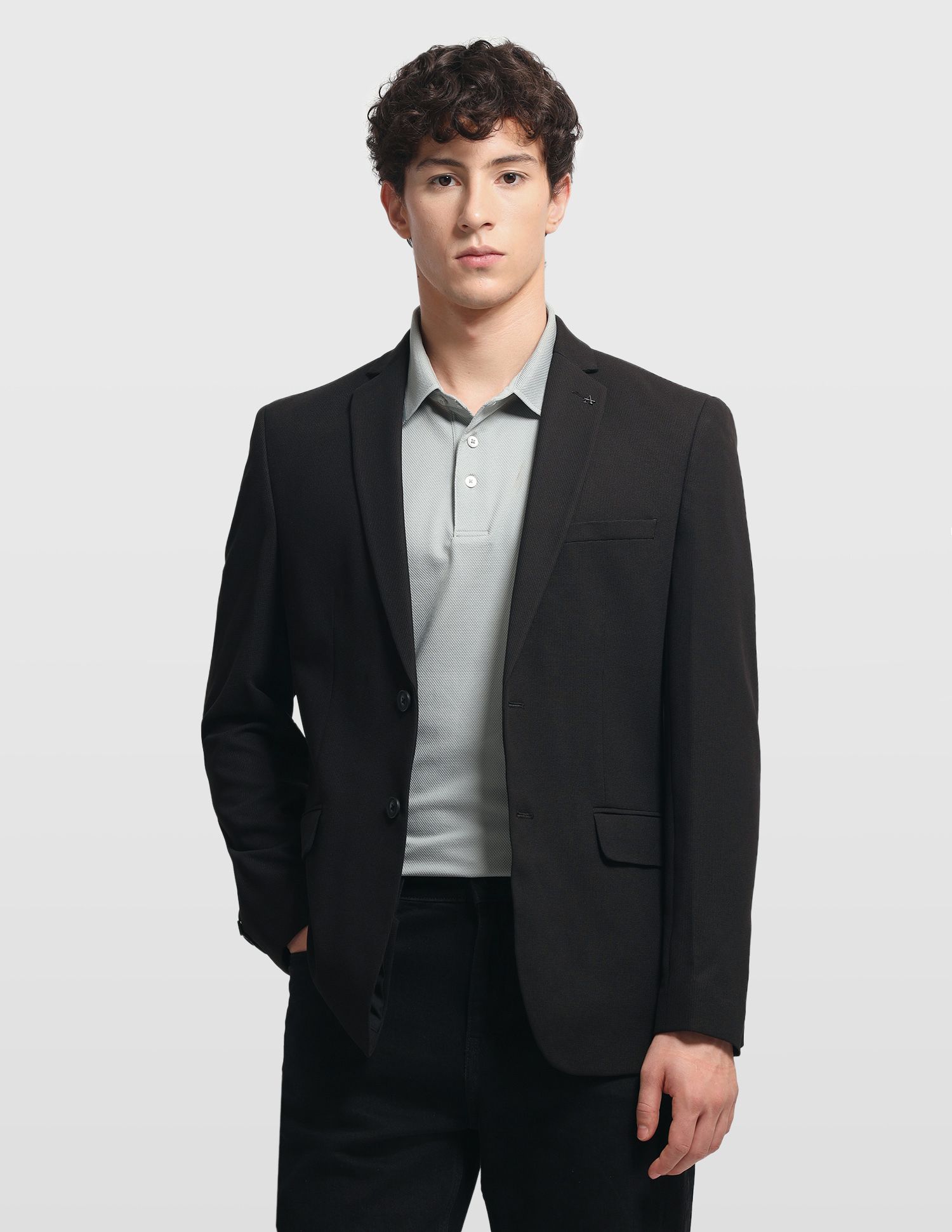 arrow Men Self Design Single Breasted Formal Blazer-picture-37