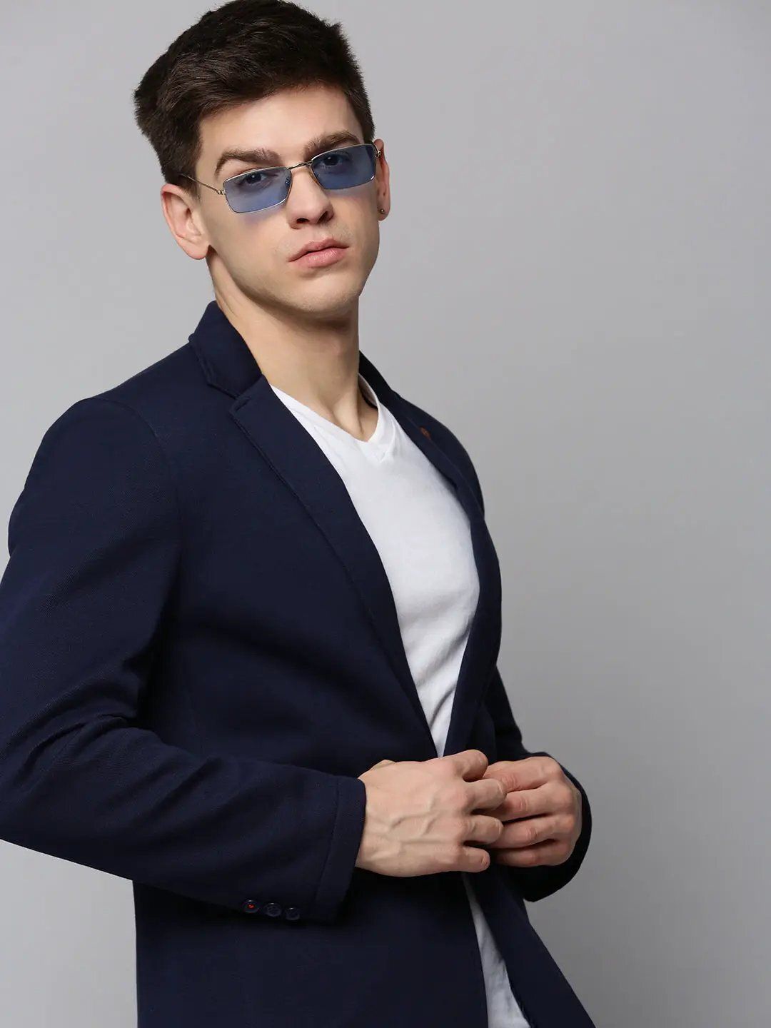 showoffff Men Solid Single Breasted Casual Blazer-picture-37