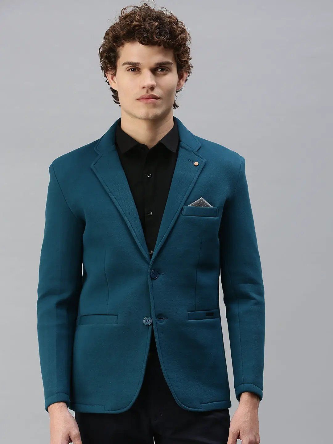 showoffff Men Solid Single Breasted Casual Blazer-picture-36