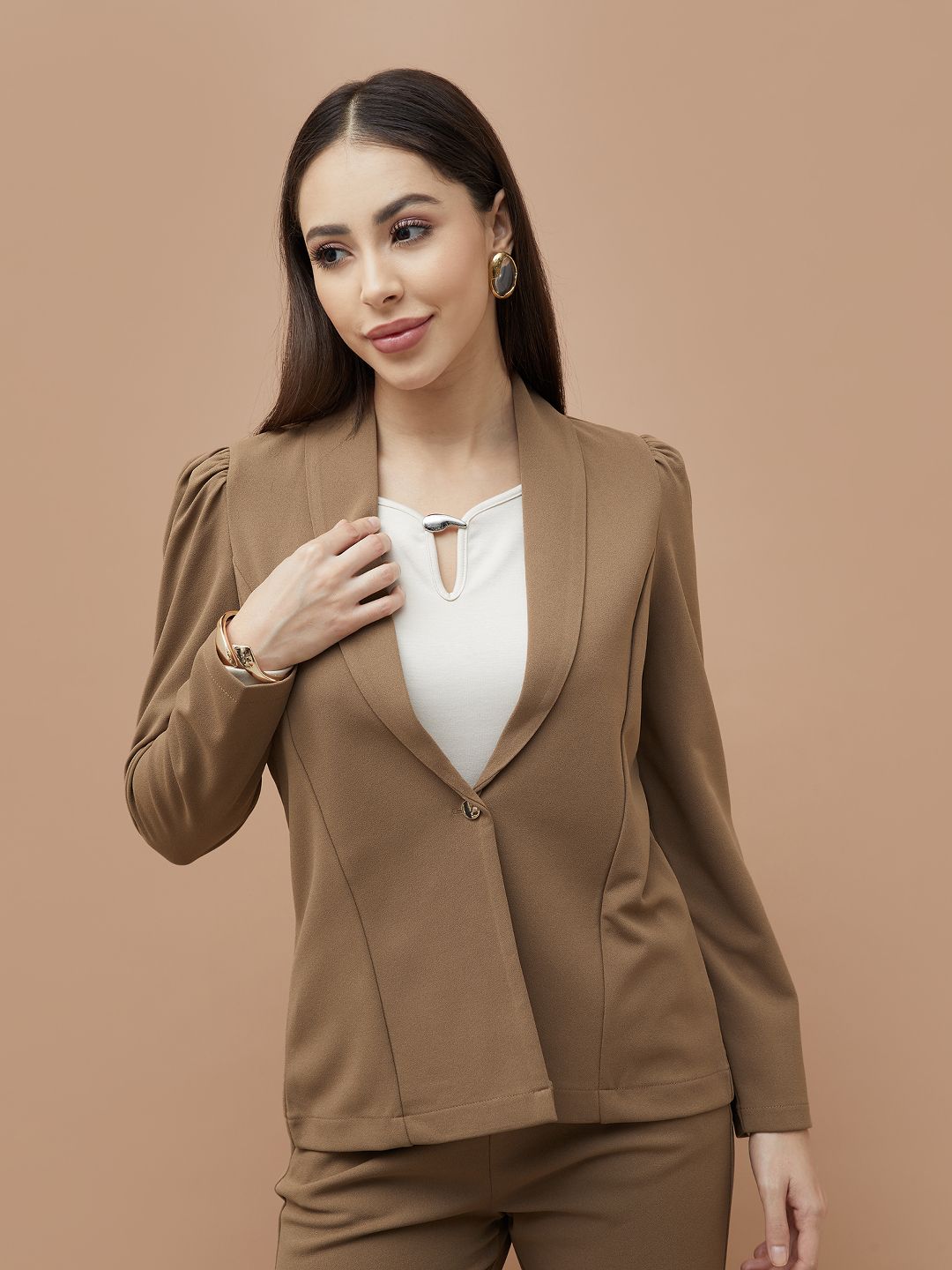code by lifestyle Women Solid Single Breasted Casual Blazer-picture-13