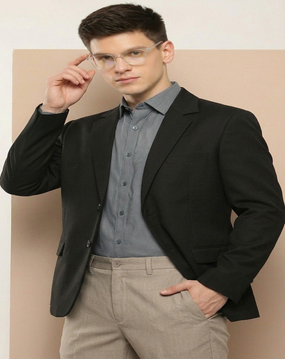 rajenderani Men Solid Single Breasted Formal Blazer-picture-27