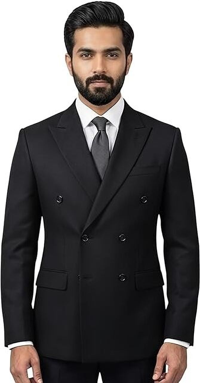 needlefabric Men Solid Double Breasted Festive & Wedding, Formal, Party, Casual, Wedding Blazer-picture-23