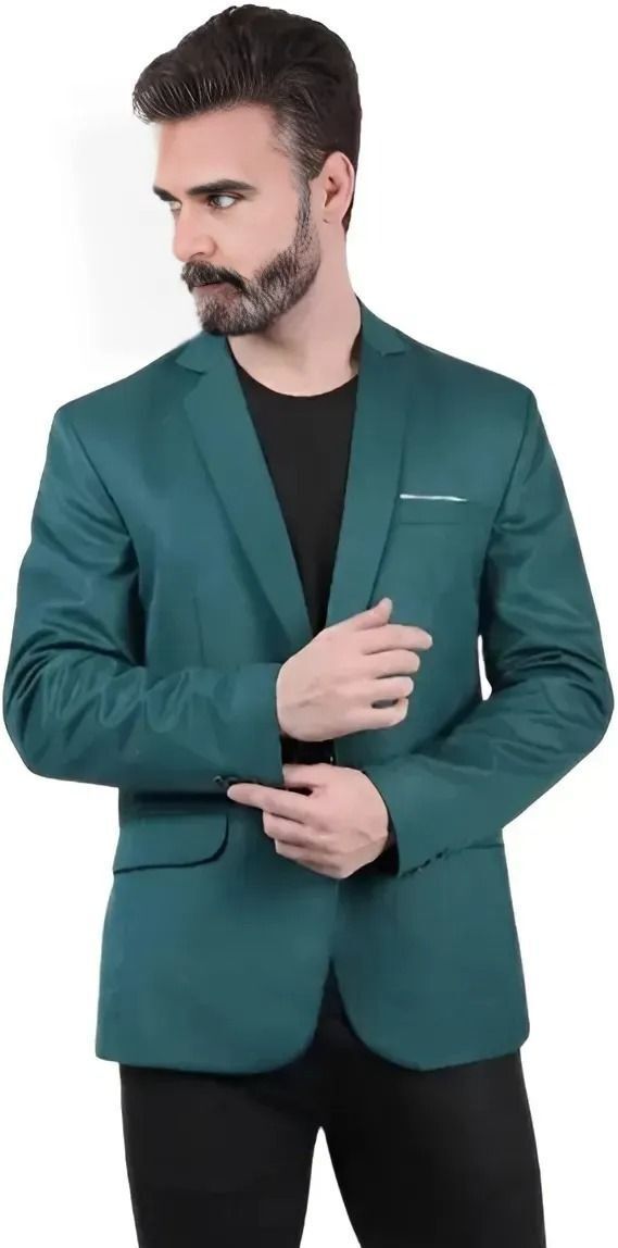 darbar in Men Solid Single Breasted Casual, Formal, Festive & Wedding Blazer-picture-4