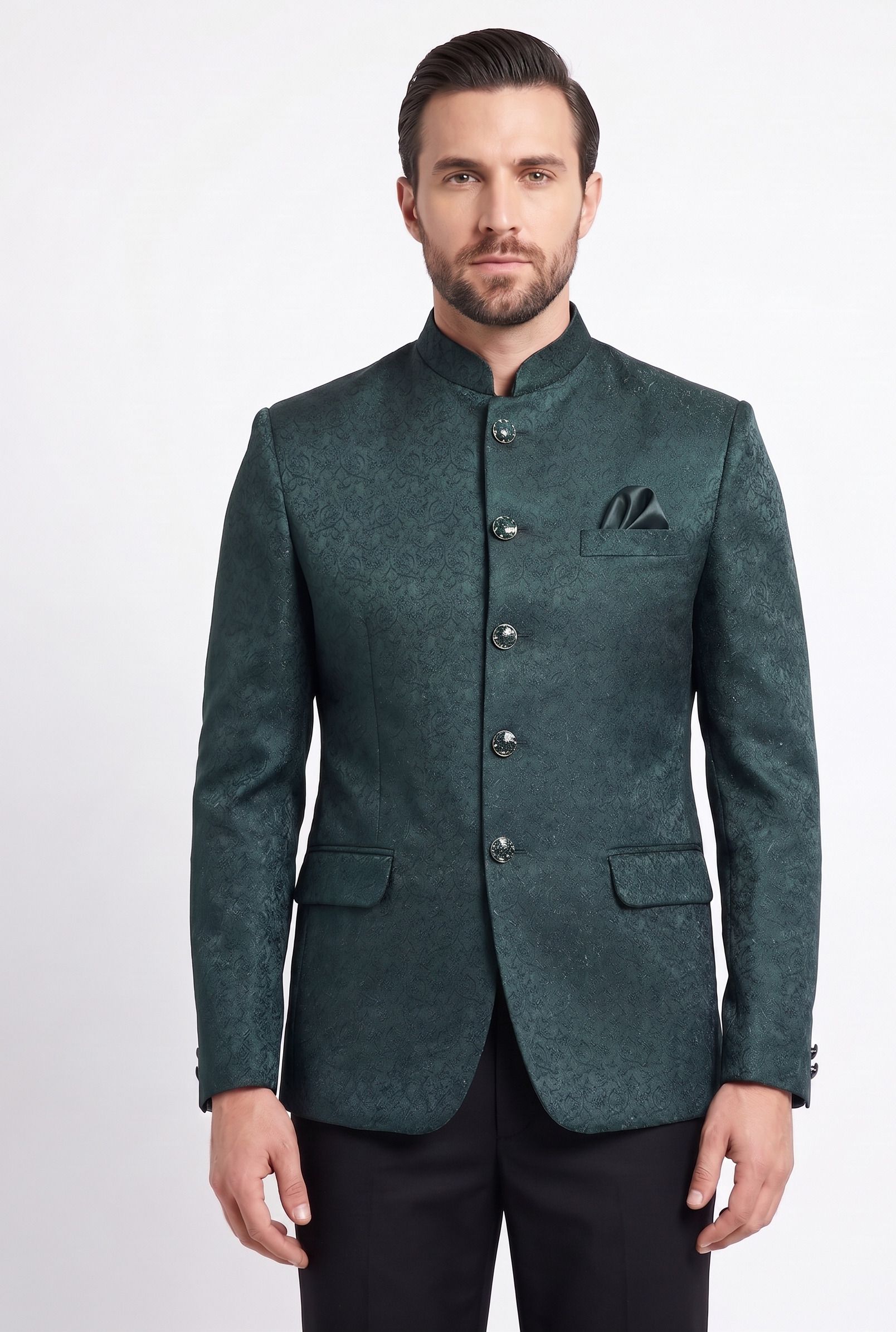 blazer world Men Printed Bandhgala Festive, Wedding, Festive & Wedding Blazer-picture-21