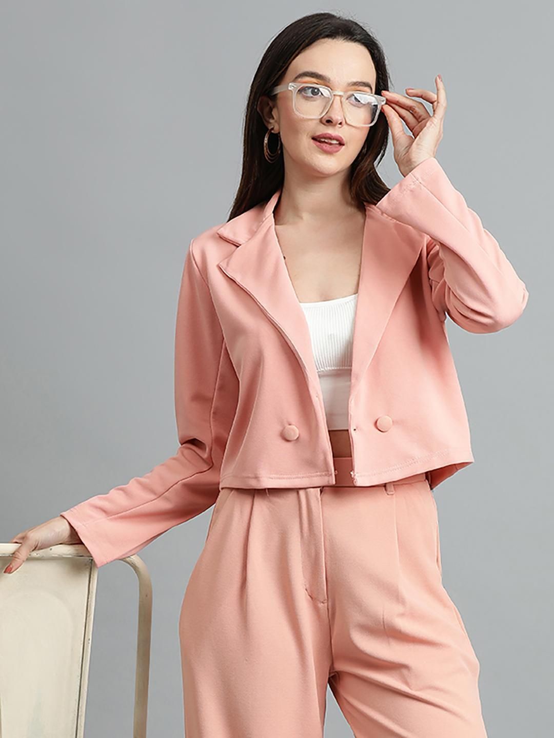 kotty Women Solid Single Breasted Casual Blazer-picture-43