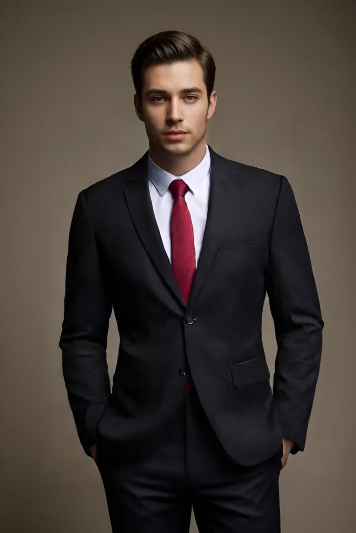 Men Solid Single Breasted Wedding Blazer