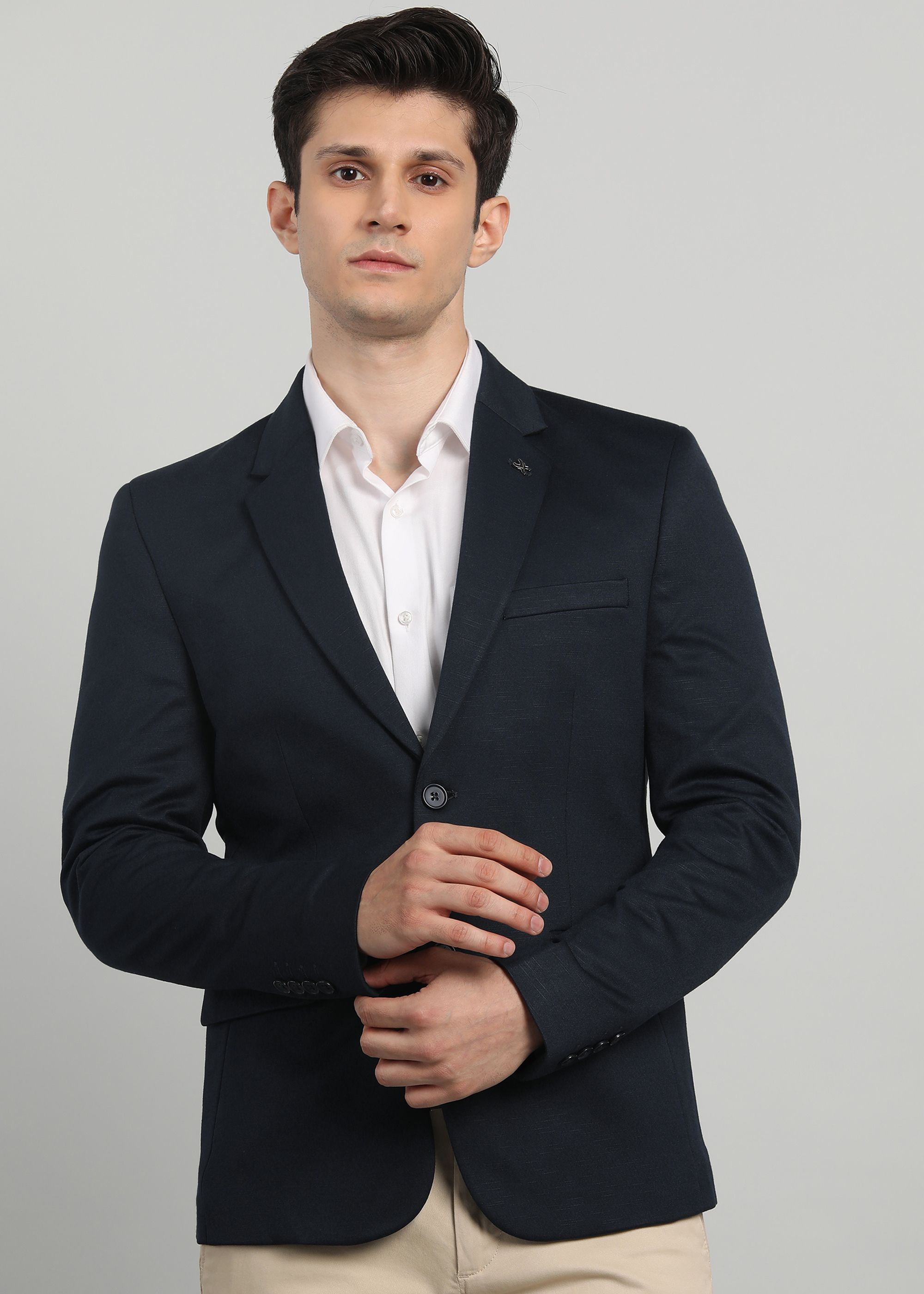 killer Men Solid Single Breasted Casual Blazer-picture-15